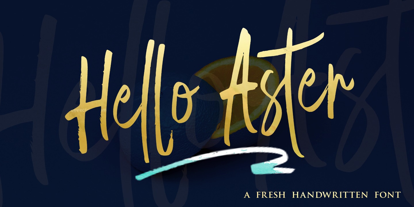 Przykładowa czcionka Hello Aster #1